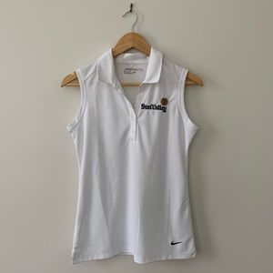 Nike Embroidered Sleeveless Collared Golf Shirt